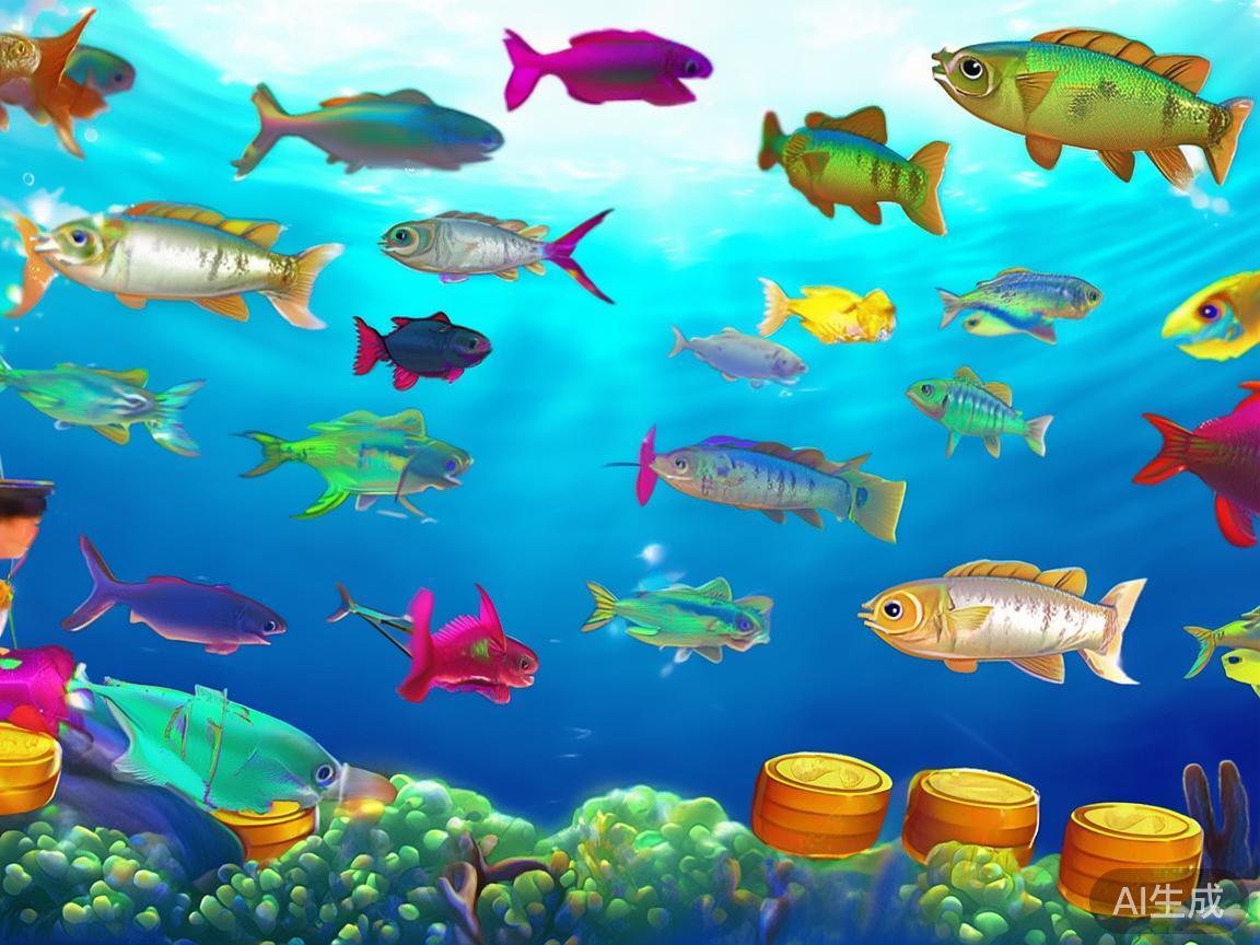 游戏目标：通过精准射击捕获各种鱼类，获得金币或积分